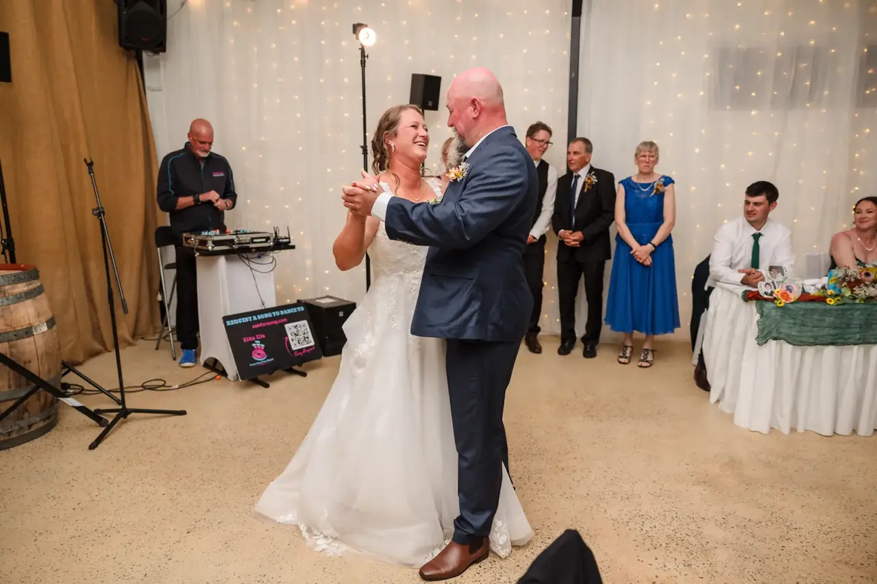Courtney dances with her dad