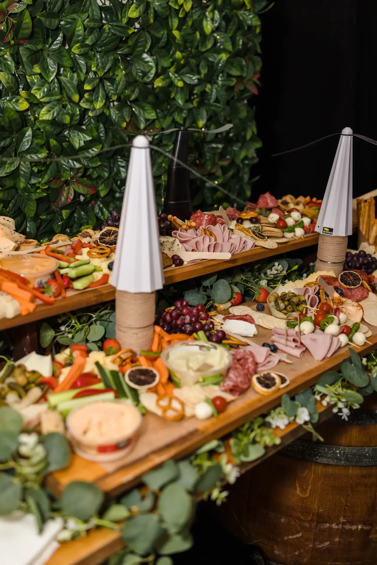 A grazing board at Kat and Jess's backyard reception