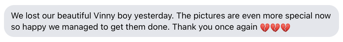 Message from my client