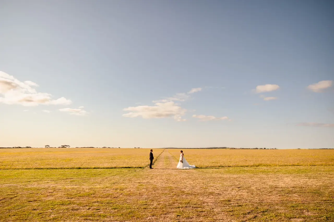 Open Wheatbelt paddocks under a wide sky near Lake Grace