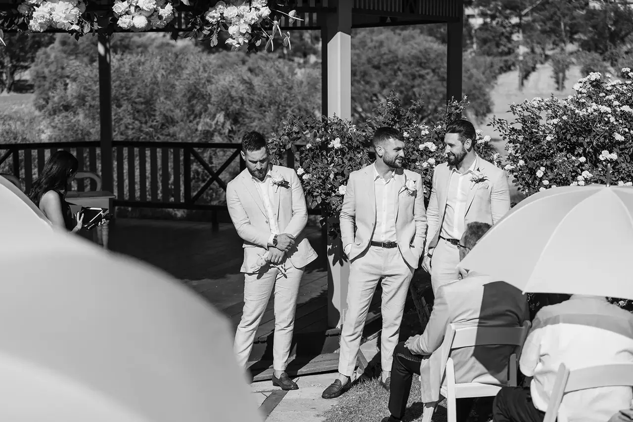 Outdoor wedding ceremony seating at Sittella Winery