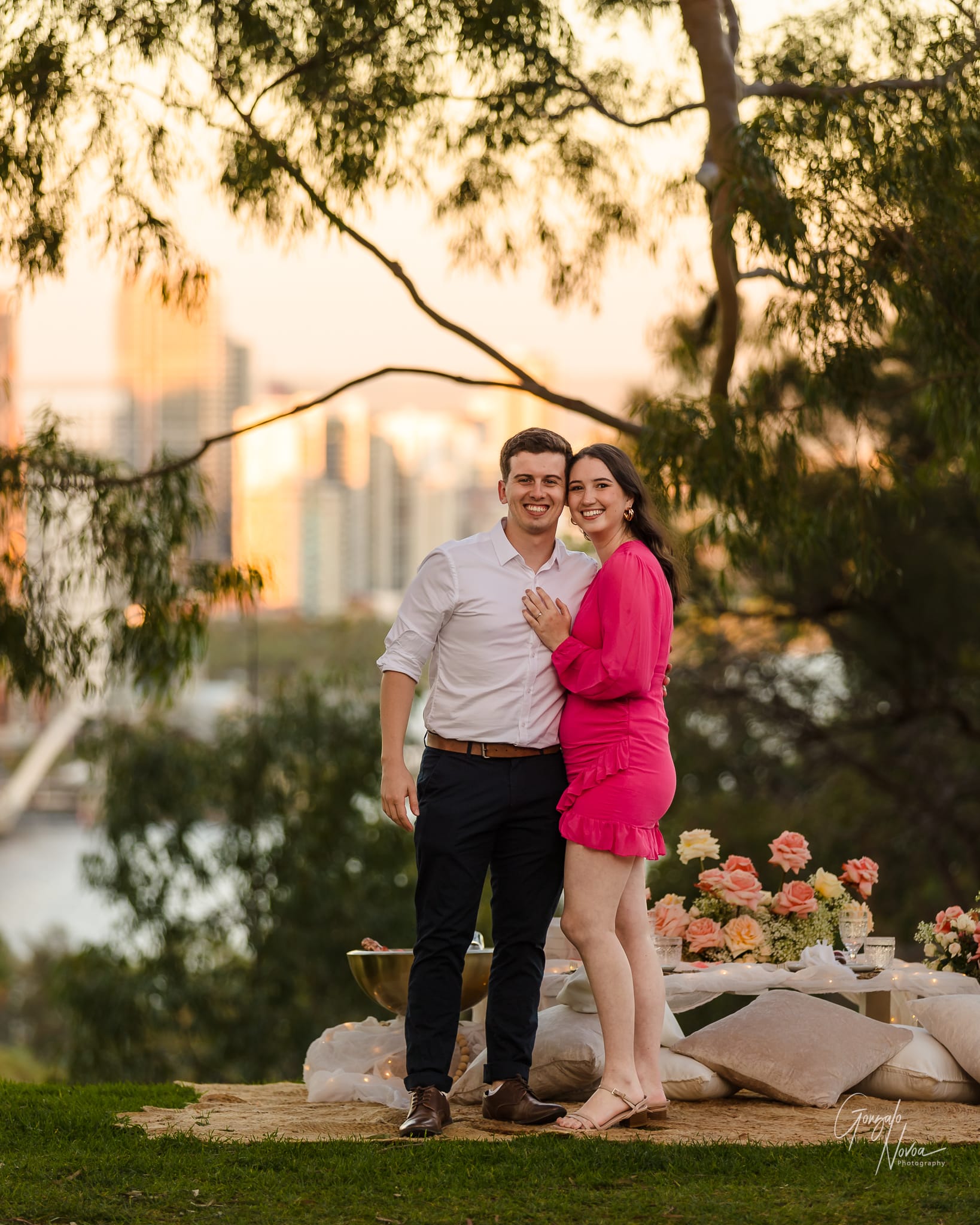 Perth Wedding Photographer, Surprise engagement proposal - Gonzalo Novoa Photography at Kings Park WA