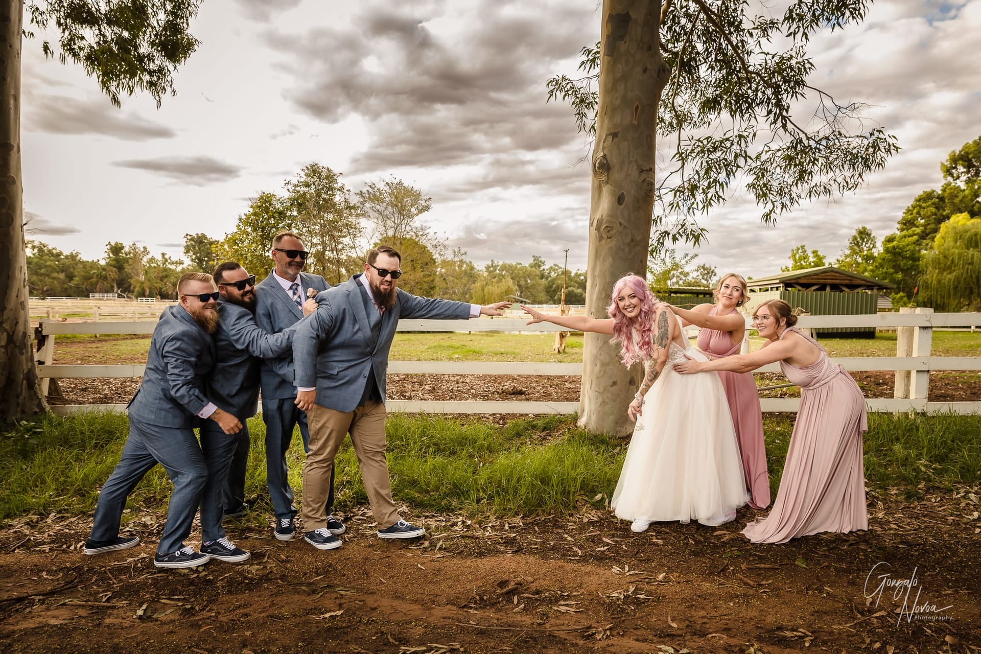 Perth Wedding Photography at Brookleigh Estate, portraits with the bridal party
