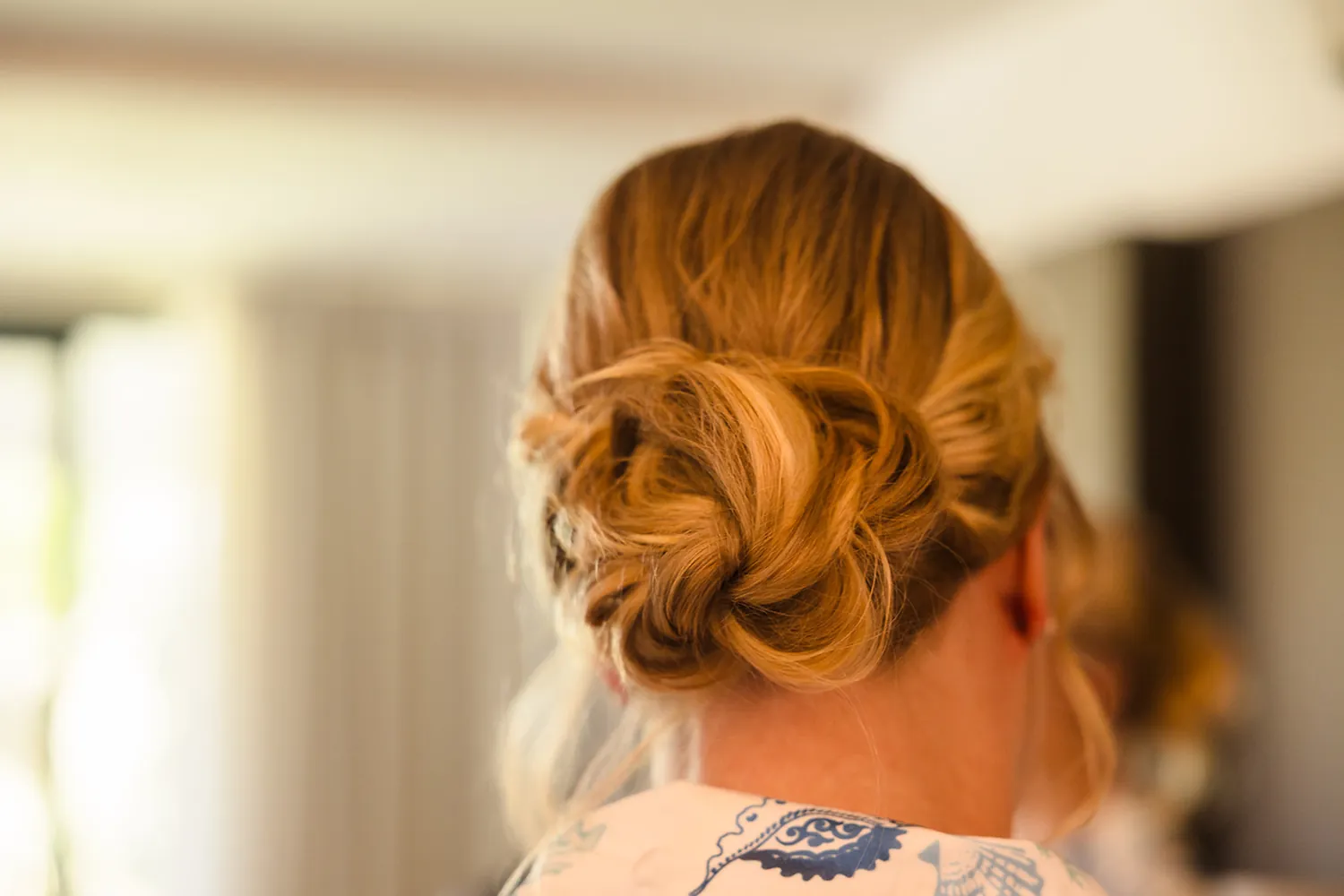 Bridal hair detail before the wedding