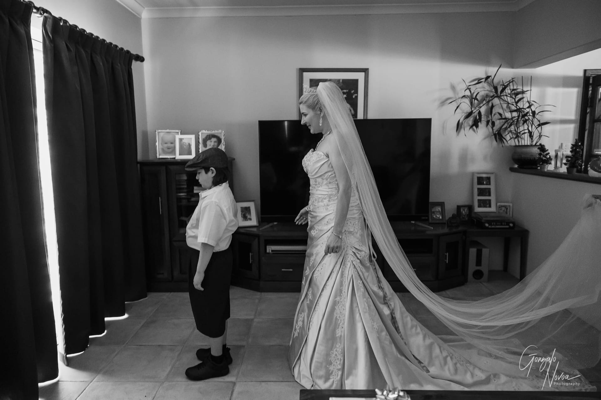 An emotional first look between a mother and a son