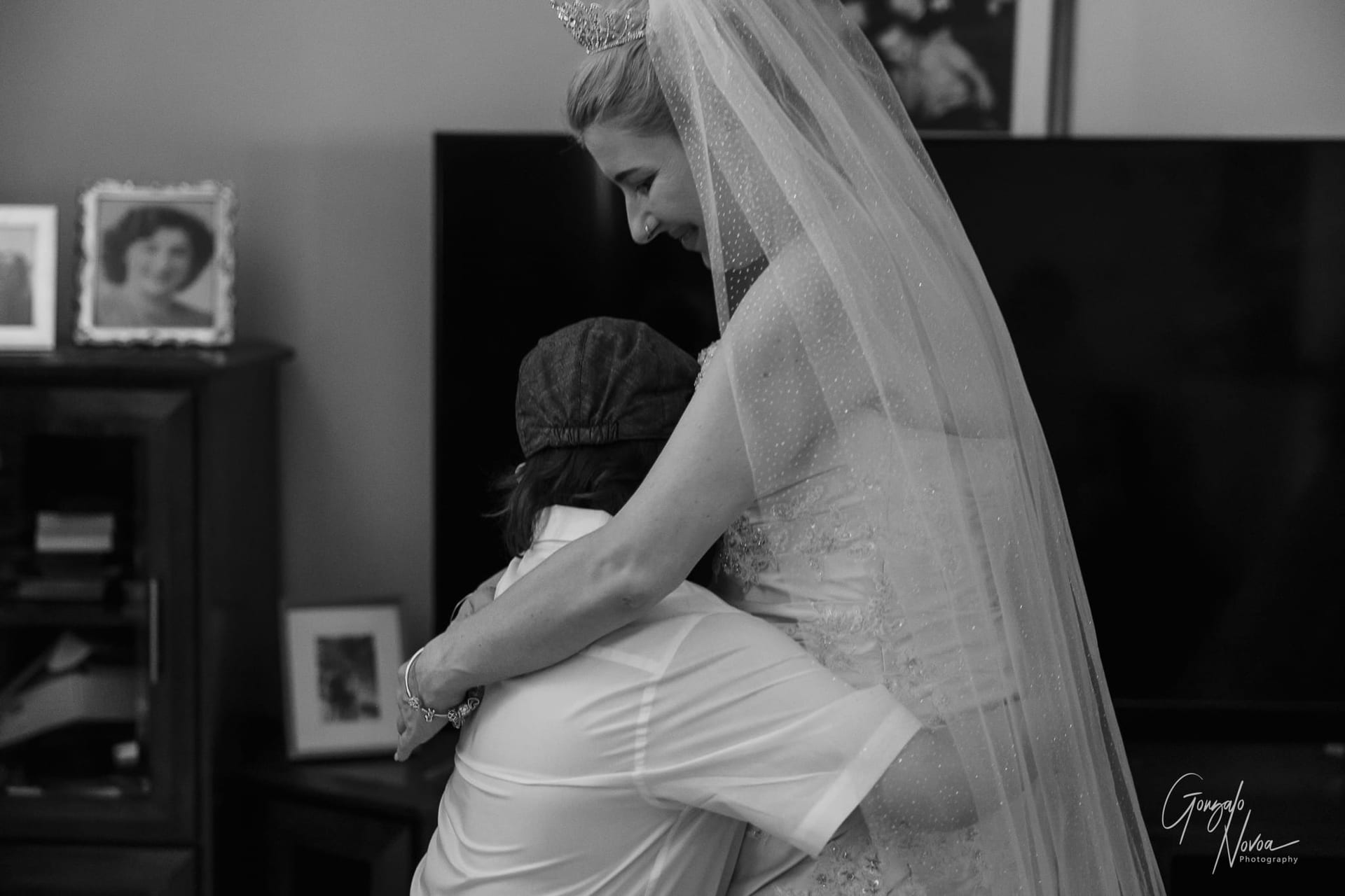 An emotional first look between a mother and a son