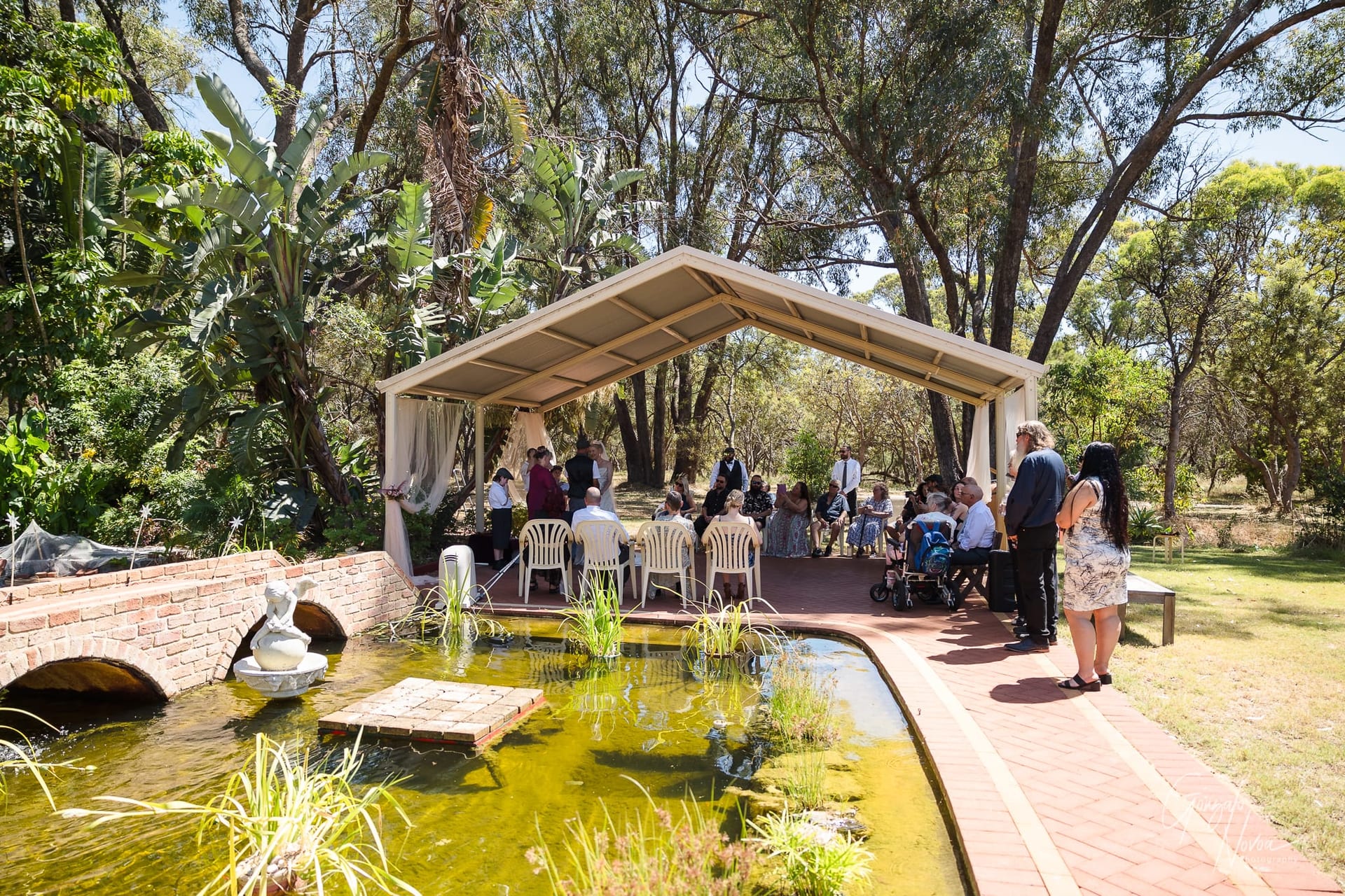 wide shot of the ceremony area