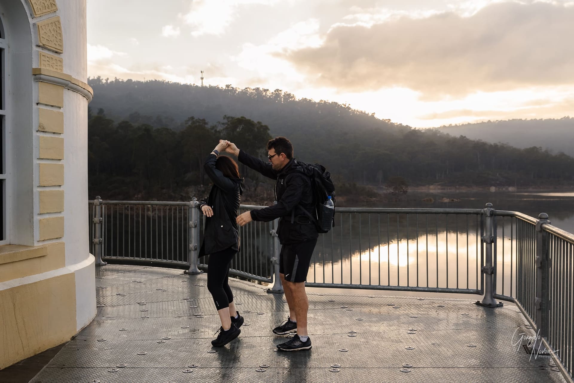 First dance practice! Maria and Fabio dancing at Mundaring Weir