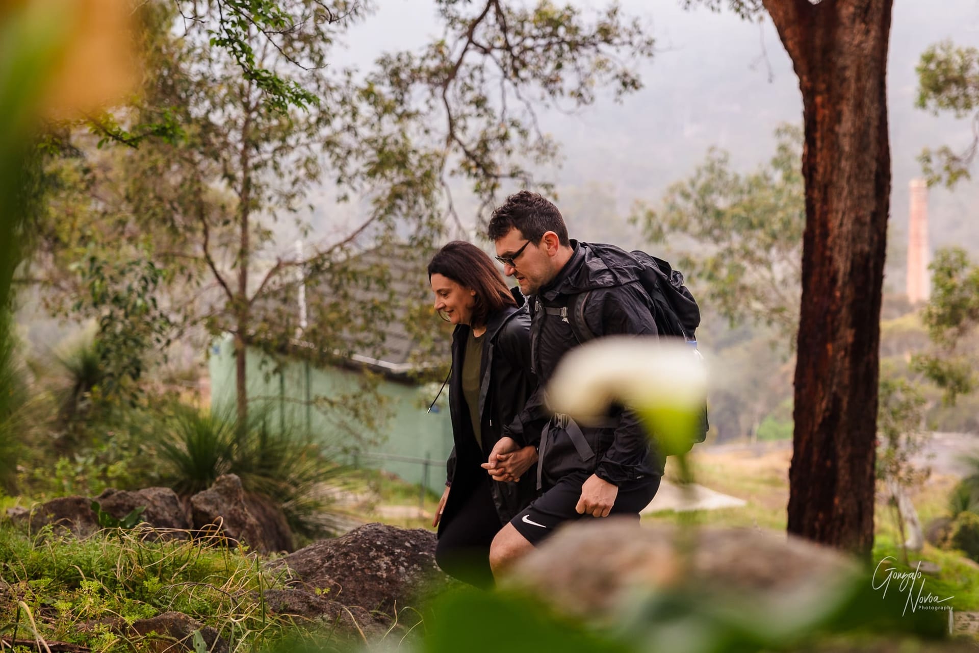 Maria and Fabio Hiking their way to Mundaring Weir