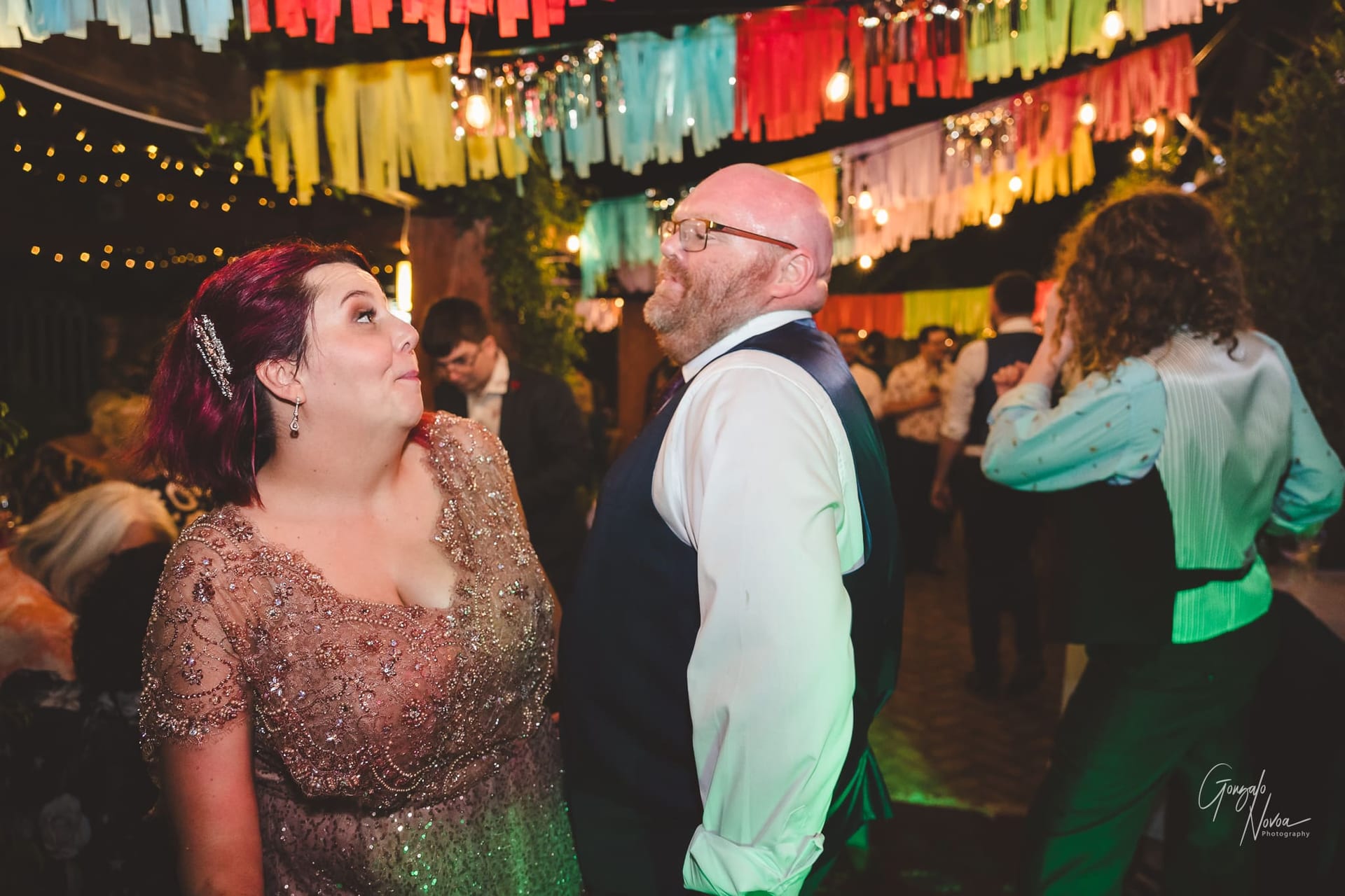 bride and groom dancing during the reception