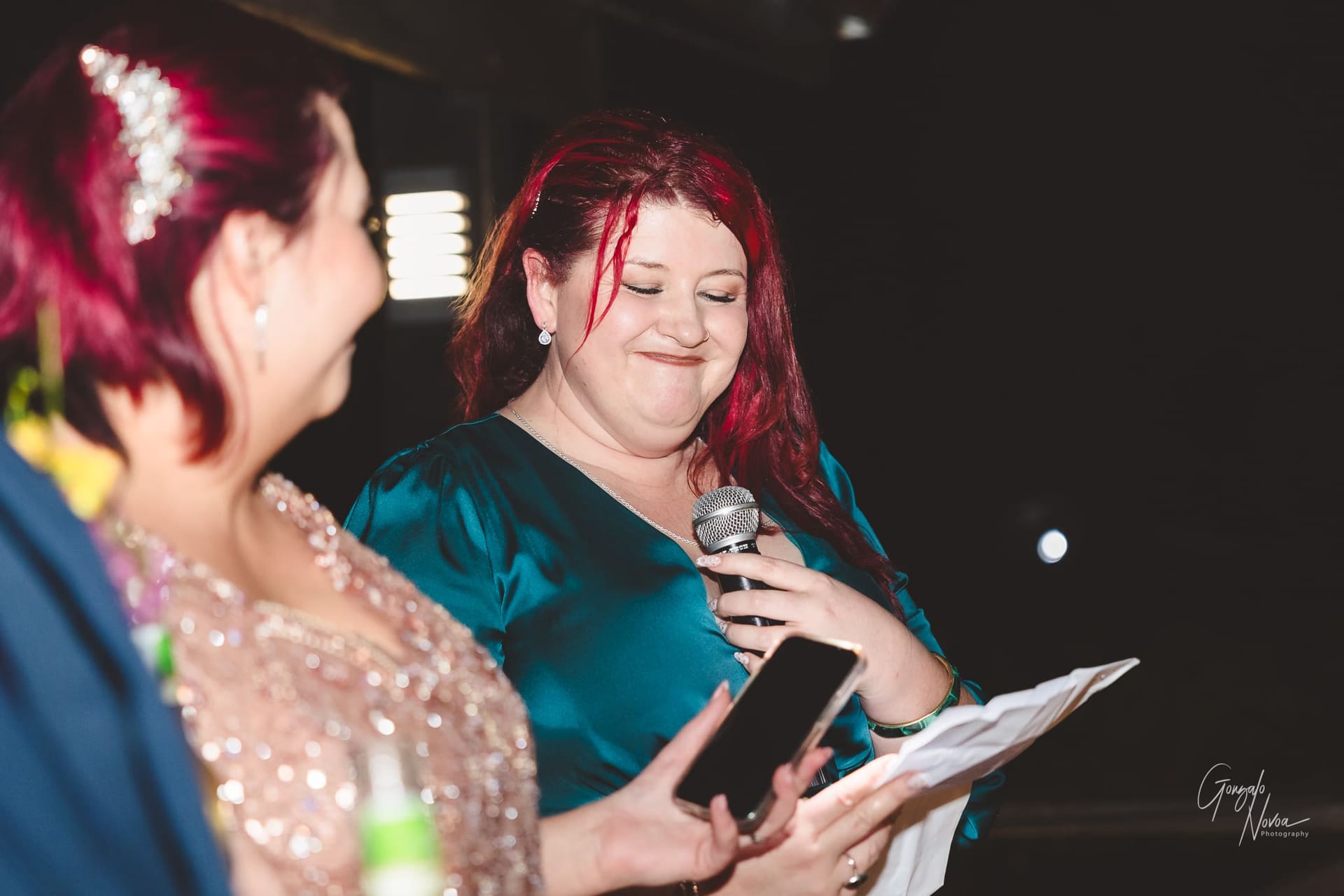 Maid of honour speech during the reception