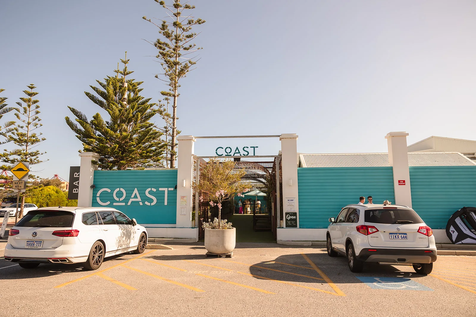 The COAST Port Beach beachfront venue entrance in North Fremantle